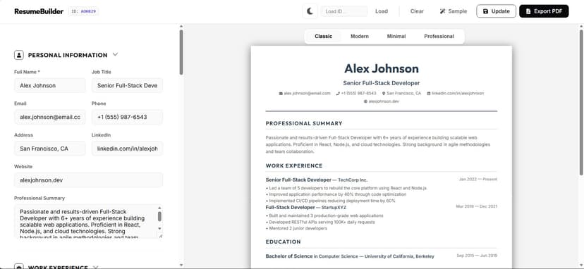 Resume Builder